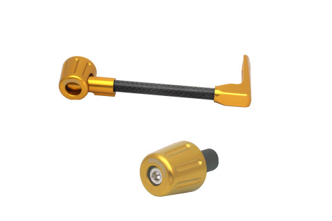 Lever guard in Carbon + left end ACCOSSATO DE009 with black hose and joint right