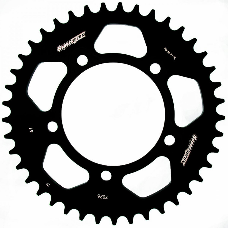Rear ALU sprocket SUPERSPROX RAL-7026:41-BLK Crni 41T, 525