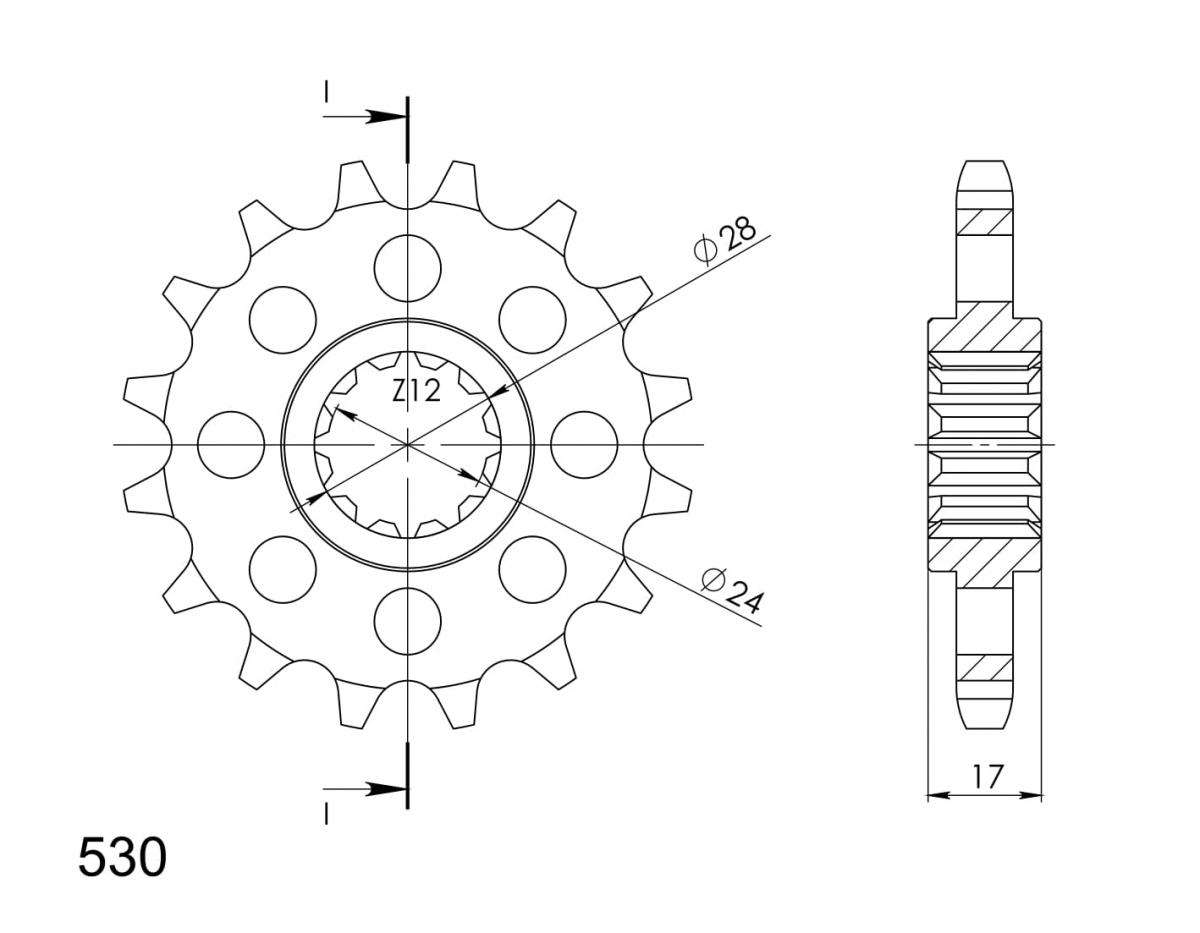 Prednji lančanik SUPERSPROX STEALTH CST-295:15.3 15T, 530