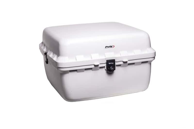 Top box PUIG BIG BOX 0713B white 90l, with lock