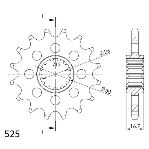 LANČANIK-CST-1370:14 14T, 525---SUPERSPROX