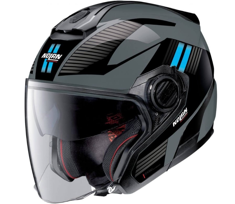 KACIGA-N40-5 06 CROSSWALK N-CO034 XL-XL-034 SLATE GREY (BLACK - LIGHT BLUE)-NOLAN GROUP