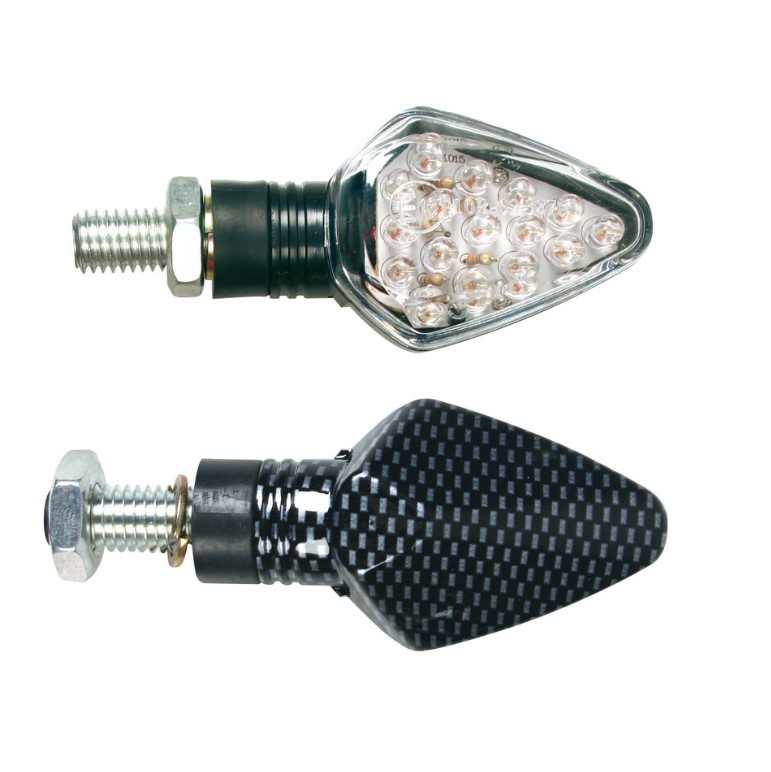 MIGAVCI ZA MOTOCIKLE-90121 LAMPA 12V LED PENTA CARBON---LAMPA