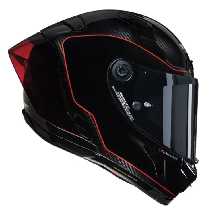 KACIGA-X-804 ASSO DI PIC 342-XL-CARBONIO NERO ROSSO-