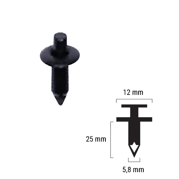 Plastic rivet RMS 121832018 for SUZUKI SV 1000 / S 2003-2007, SUZUKI GSX 1250 FA 2010-2016