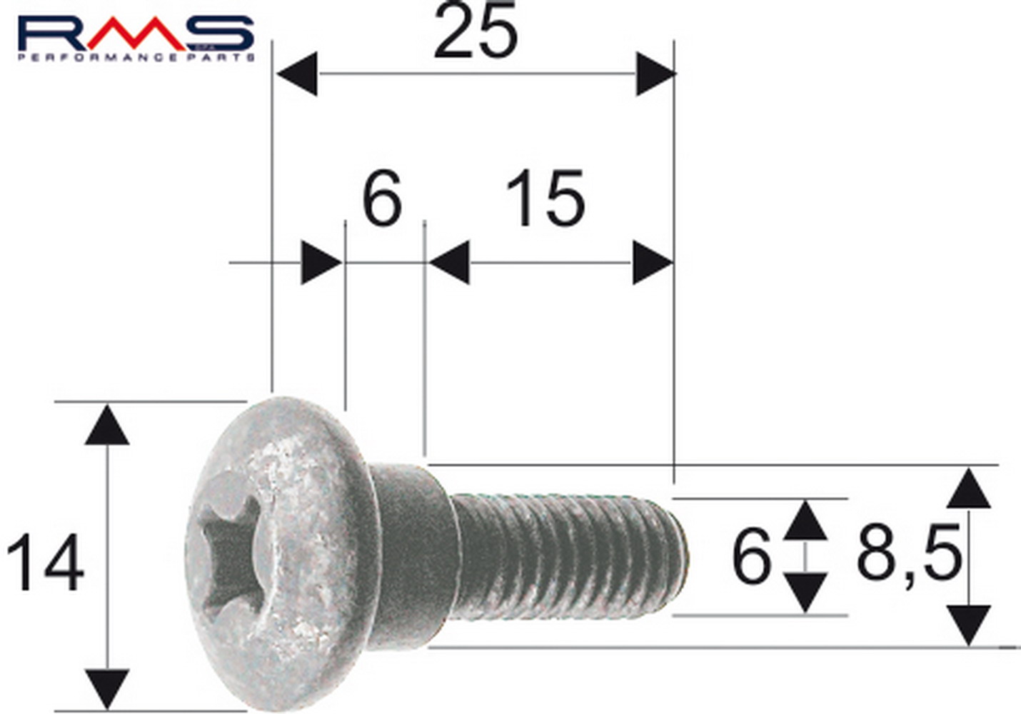 Bodywork screw RMS 121856100