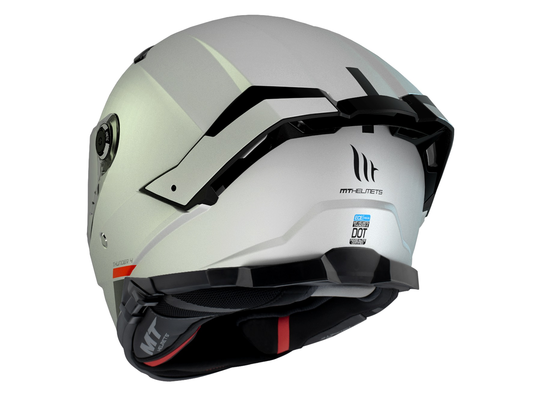 Full face helmet MT Helmets BRAKER SV SOLID A0 GLOSS PEARL WHITE XS