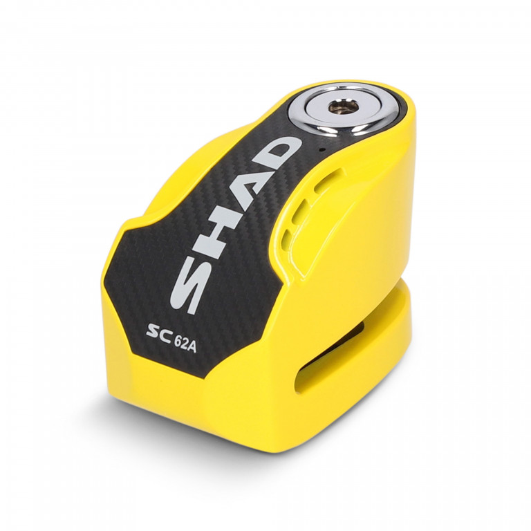 Disc lock with alarm SHAD SC62A C0S6203A yellow pin 10mm