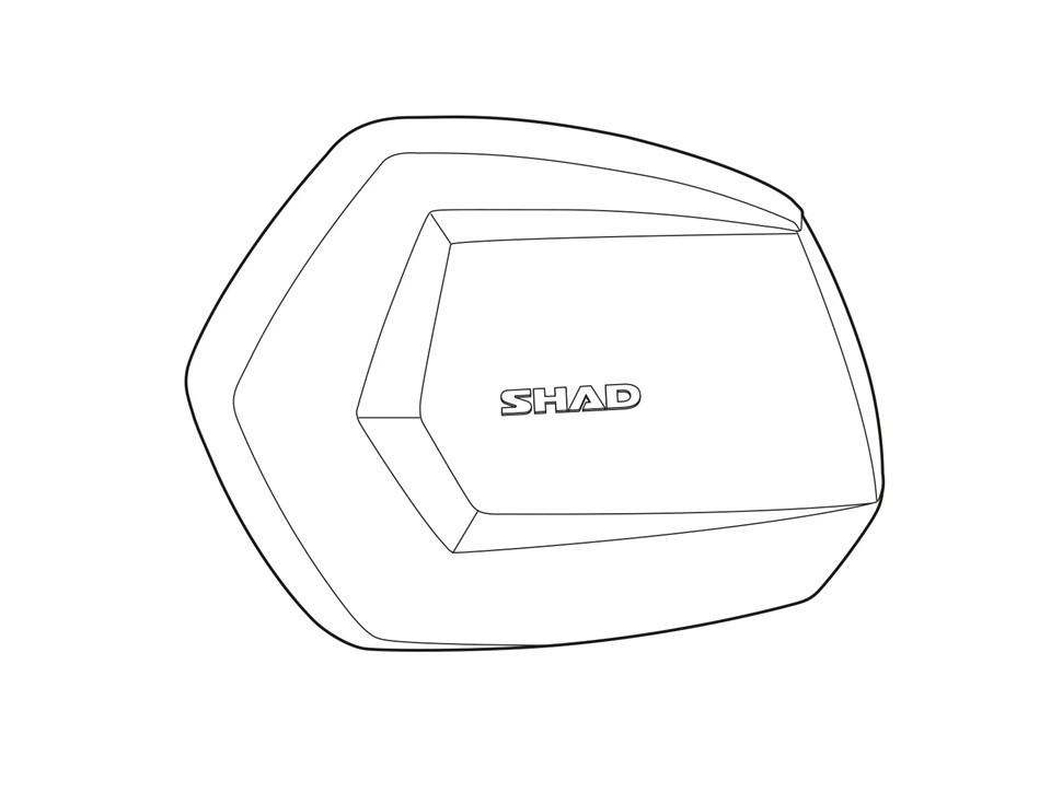 Aluminium lid SHAD D1B35TLR for SH35 left