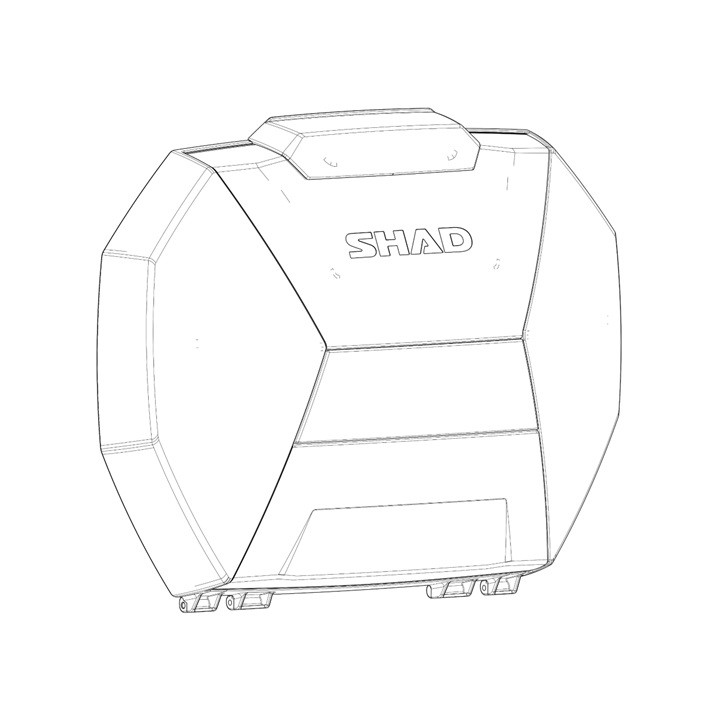 Aluminium lid SHAD D1B38TAMR for SH38X