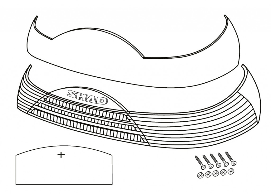 Reflectors SHAD D1B465CAR for SH46 crven