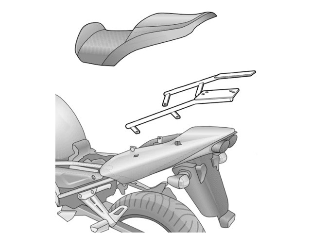 Top Master fitting kit SHAD Y0FZ11ST for YAMAHA FZS 1000 Fazer 2001-2005