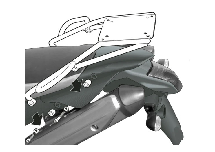 Top Master fitting kit SHAD Y0XT64ST for YAMAHA XT 660 R 2004-2016, YAMAHA XT 660 X 2004-2016
