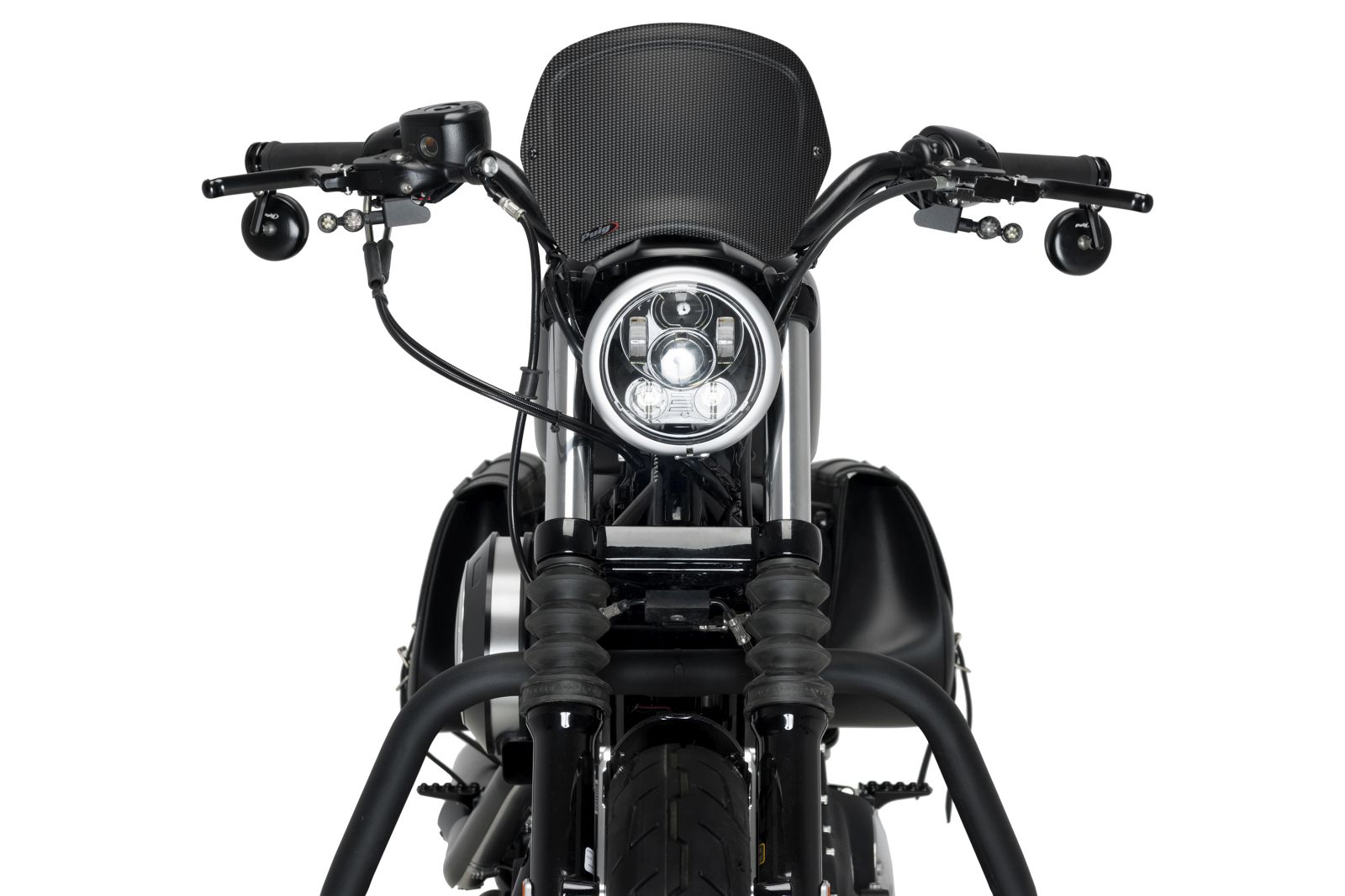 Windshield PUIG FRONTAL PLATE 1351C carbon look