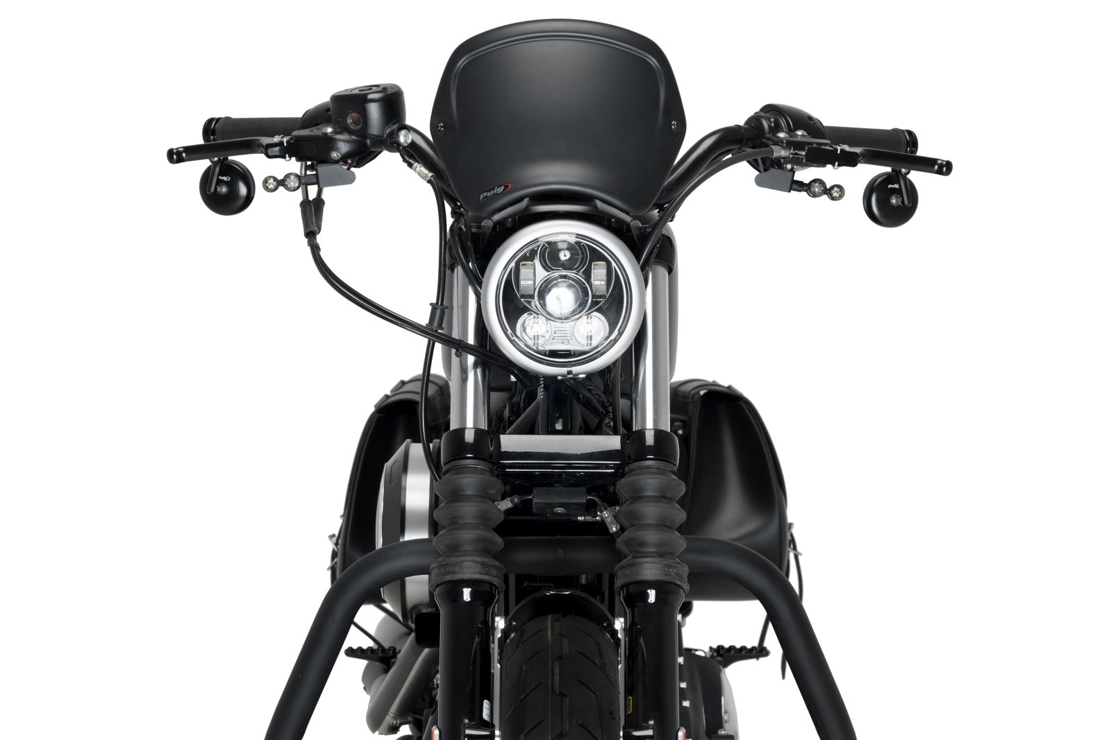 Windshield PUIG FRONTAL PLATE 1351J matt black