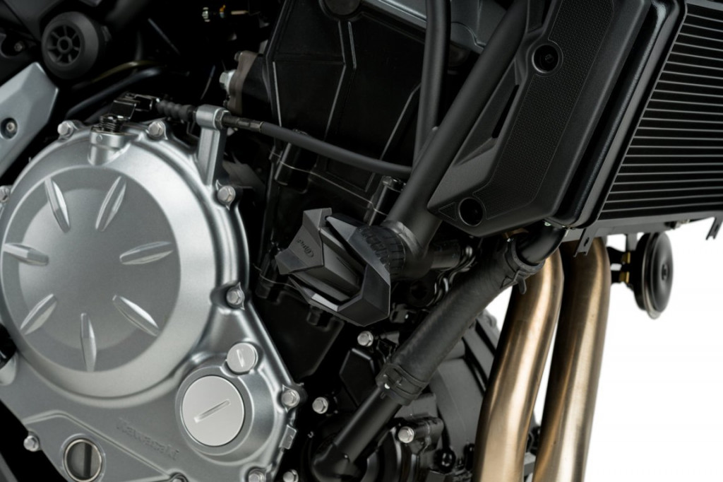 Frame sliders PUIG R19 20293N black with grey rubber