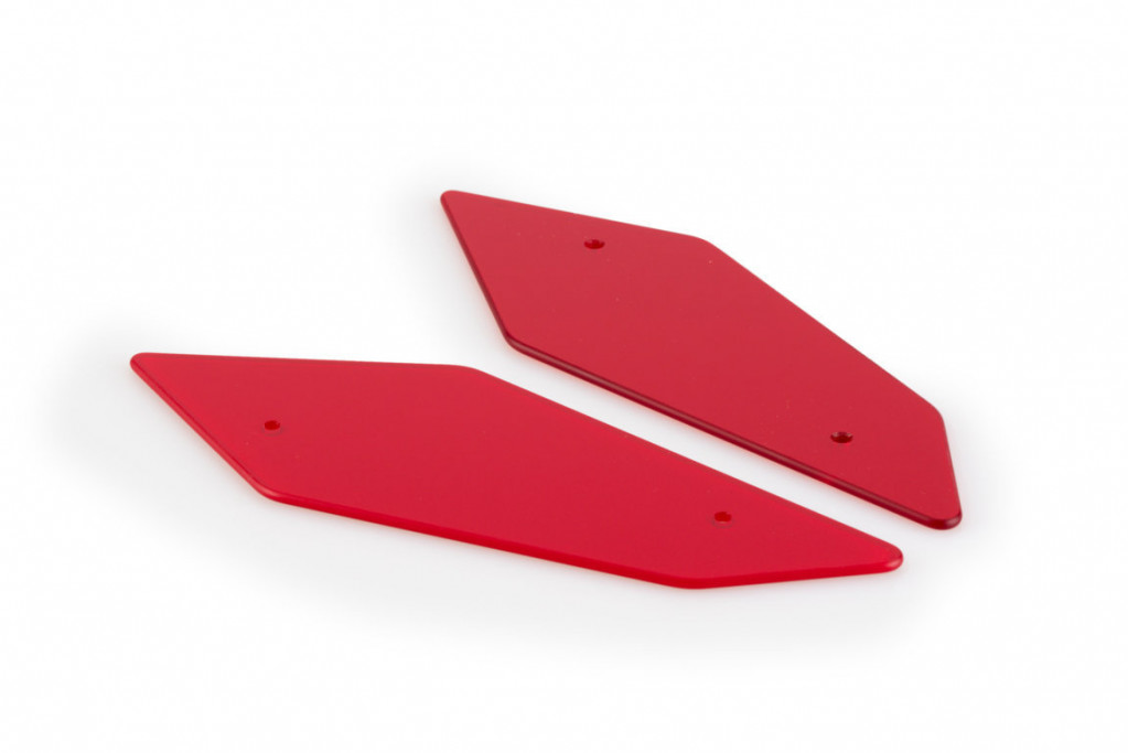 Side spoilers PUIG DOWNFORCE 20381R crven