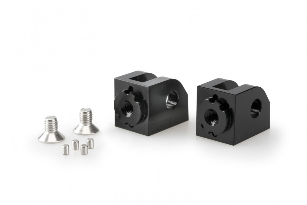 Footpeg adapters PUIG 20675N adjustable Crni