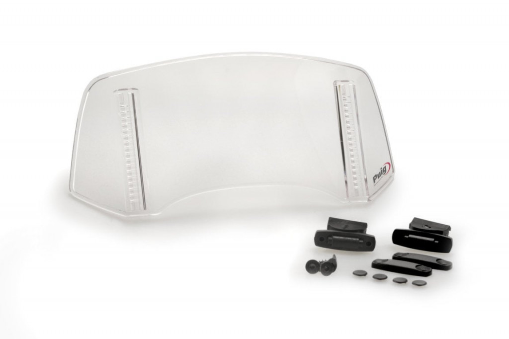 Multiadjustable visor PUIG 2.0 20763W fixed by screws clear