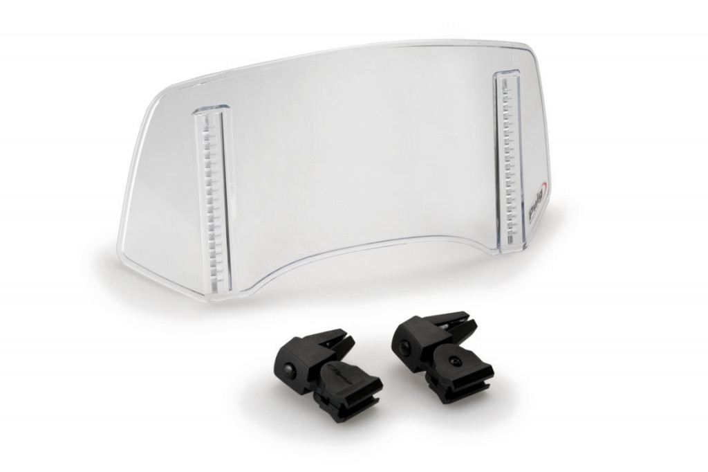 Multiadjustable visor PUIG 2.0 20764W clip-on transparent
