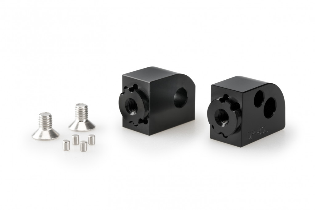 Footpeg adapters PUIG 20839N adjustable Crni