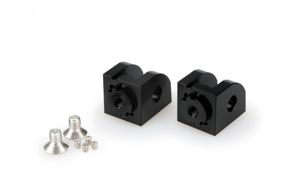 Footpeg adapters PUIG 20883N adjustable Crni