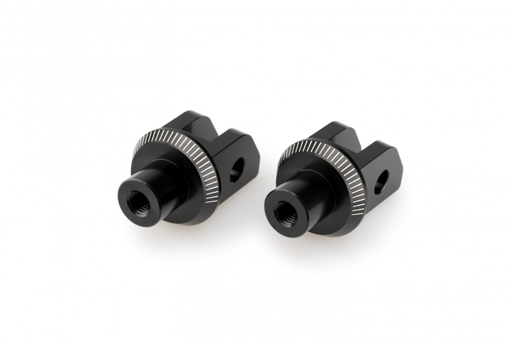 Footpeg adapters PUIG 20996N Crni for HARLEY DAVIDSON RA 1250 Pan America 2021-2026, HARLEY DAVIDSON RH 1250 S Sportster 2021-2024