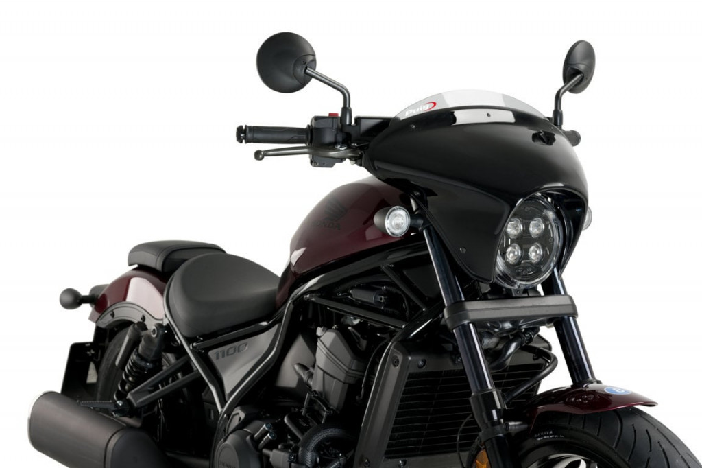 Windscreen PUIG BATWING SML SPORT 21067H smoke gloss black housing