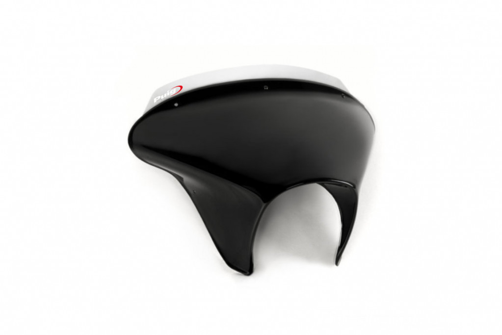 Windscreen PUIG BATWING SML SPORT 21067W clear gloss black housing