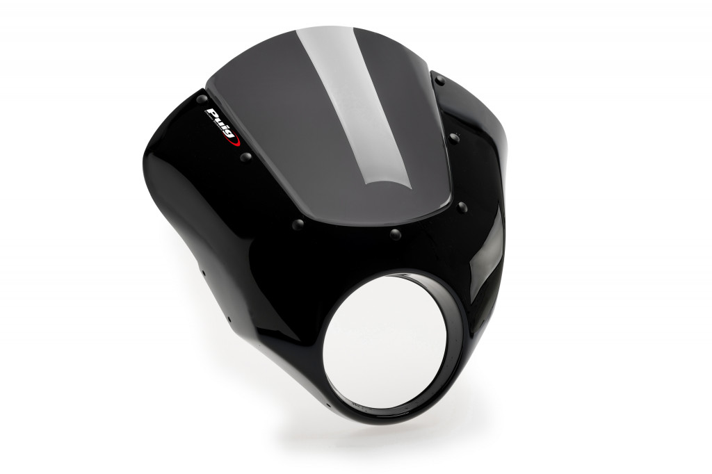 Semifairing PUIG DARK NIGHT 21104F dark smoke gloss black housing