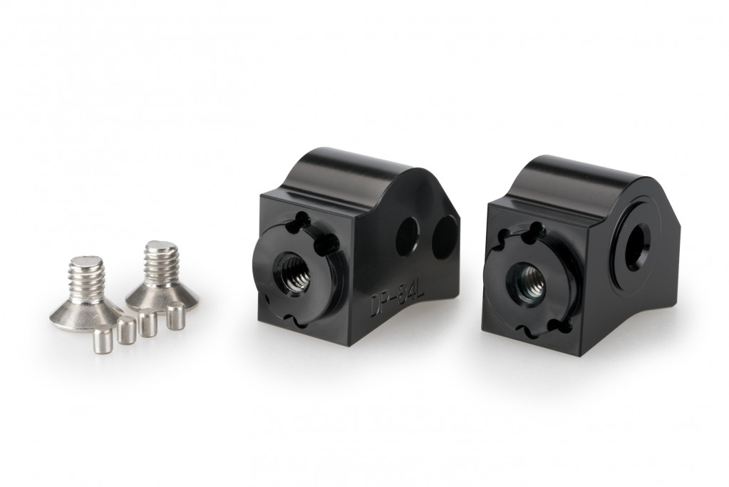 Footpeg adapters PUIG 21233N adjustable Crni