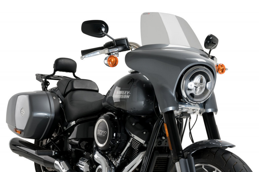 Windscreen PUIG HIGH-ROAD TOURING 21236H smoke for HARLEY DAVIDSON FLSB 1745 Softail Sport Glide 2018-2024