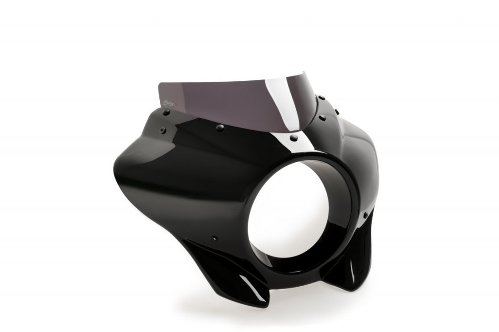 Semifairing PUIG MIRAGE 21460F dark smoke gloss black housing