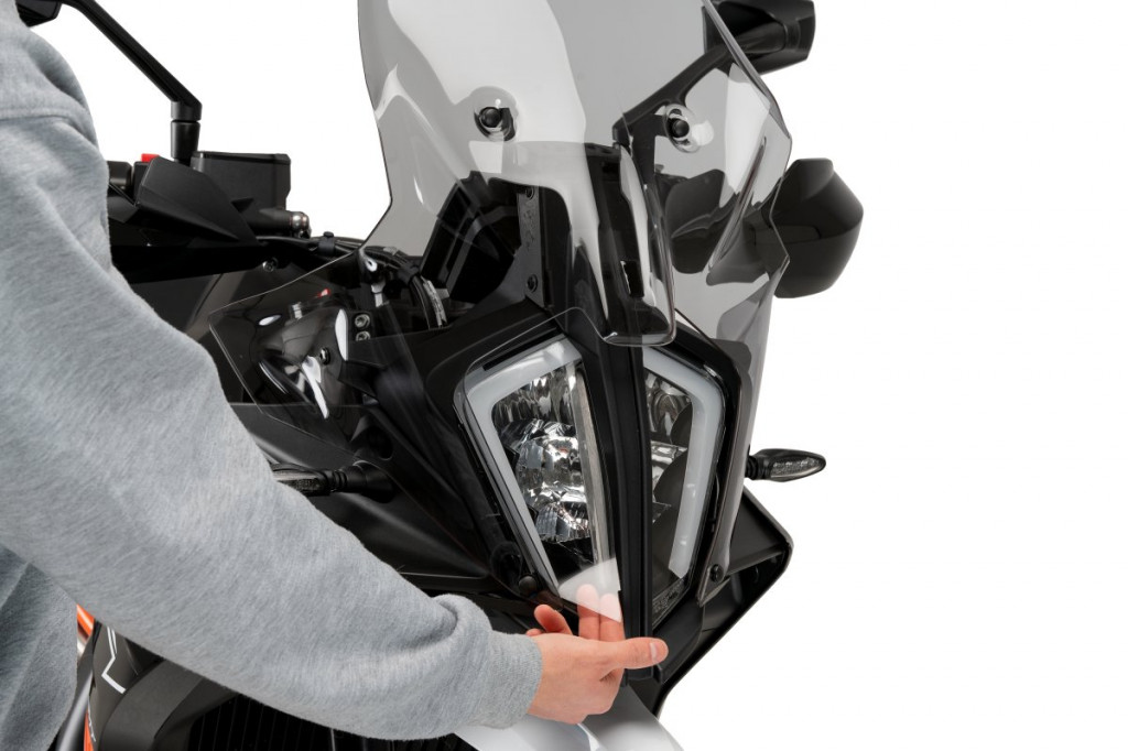 Adhere headlight protector PUIG 21613W transparent