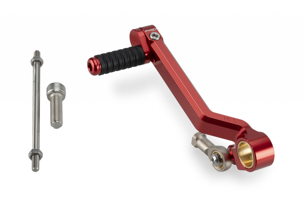 Gear shift pedal PUIG 22121R crven adjustable