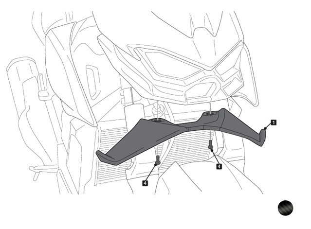 Frontal spoilers PUIG NAKED 22190J matt black