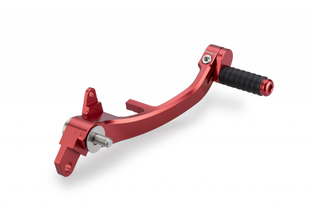 Brake foot pedal PUIG 22215R crven adjustable