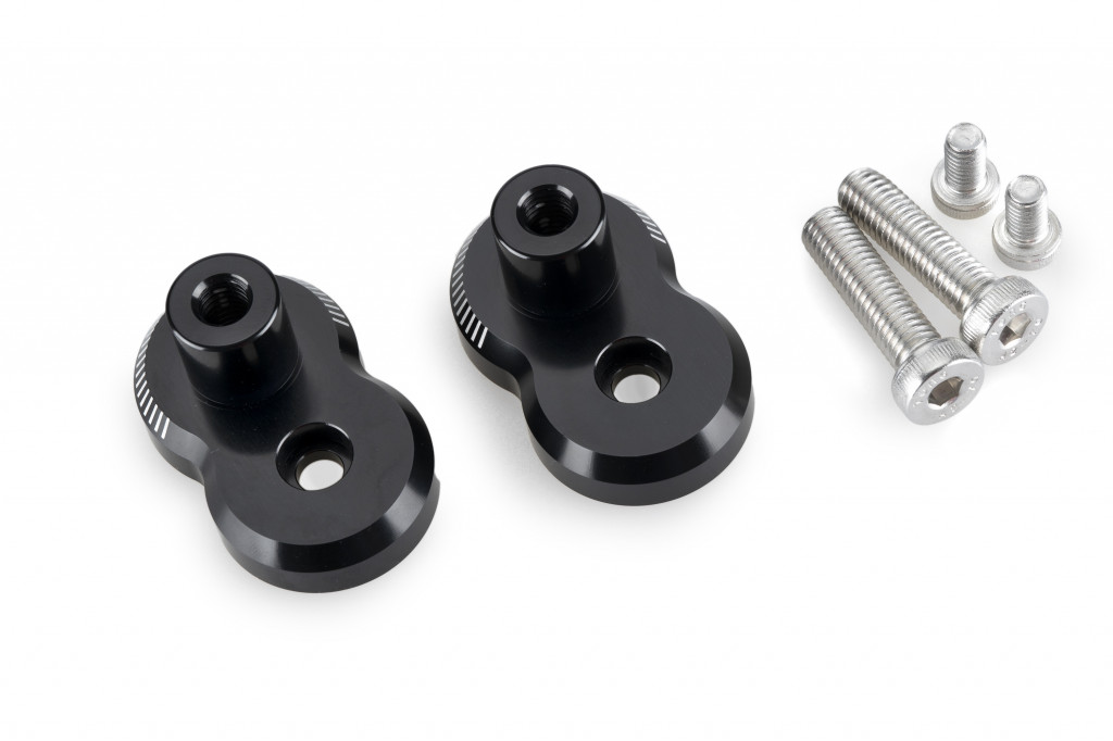 Adjustable trail footpeg relocation kit PUIG 22341N Crni 20 mm