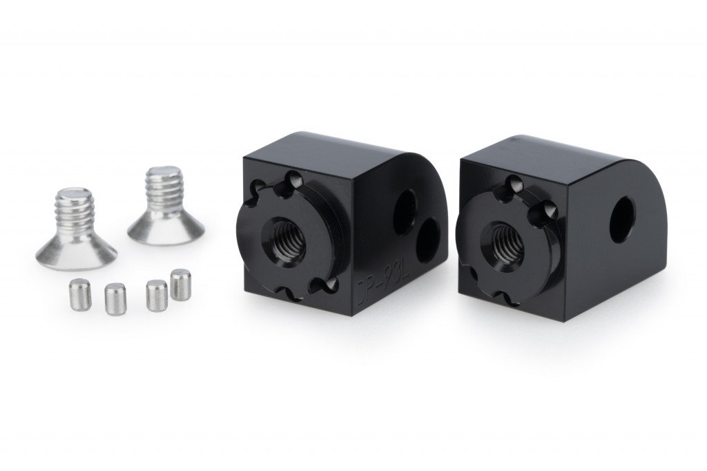 Footpeg adapters PUIG 22363N adjustable Crni