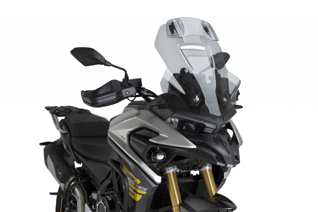 Windscreen PUIG TOURING WITH VISOR 22458H smoke for VOGE DSX 525 2024-2026, VOGE DSX 625 2025-2026