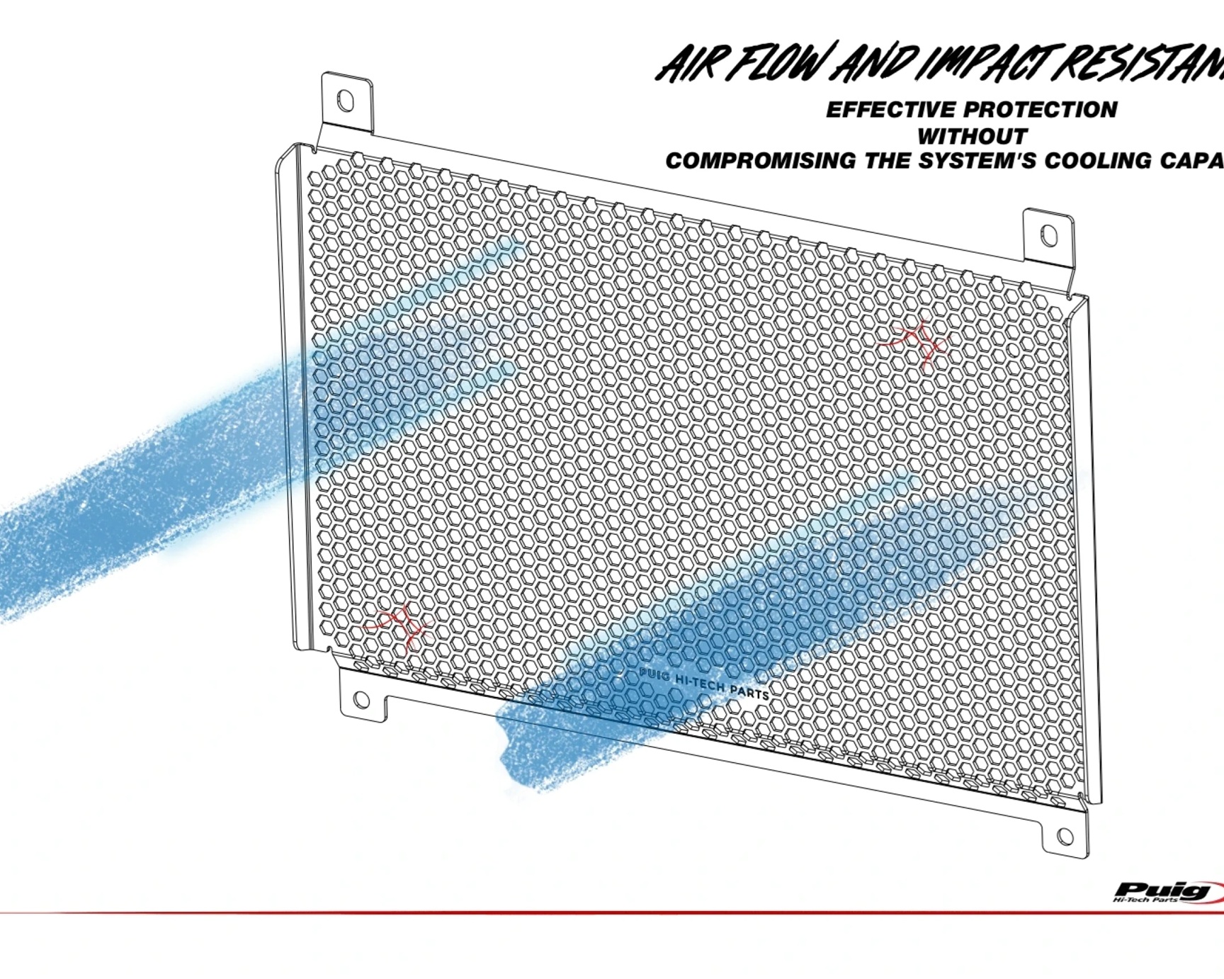 Radiator cover PUIG 22471N Crni
