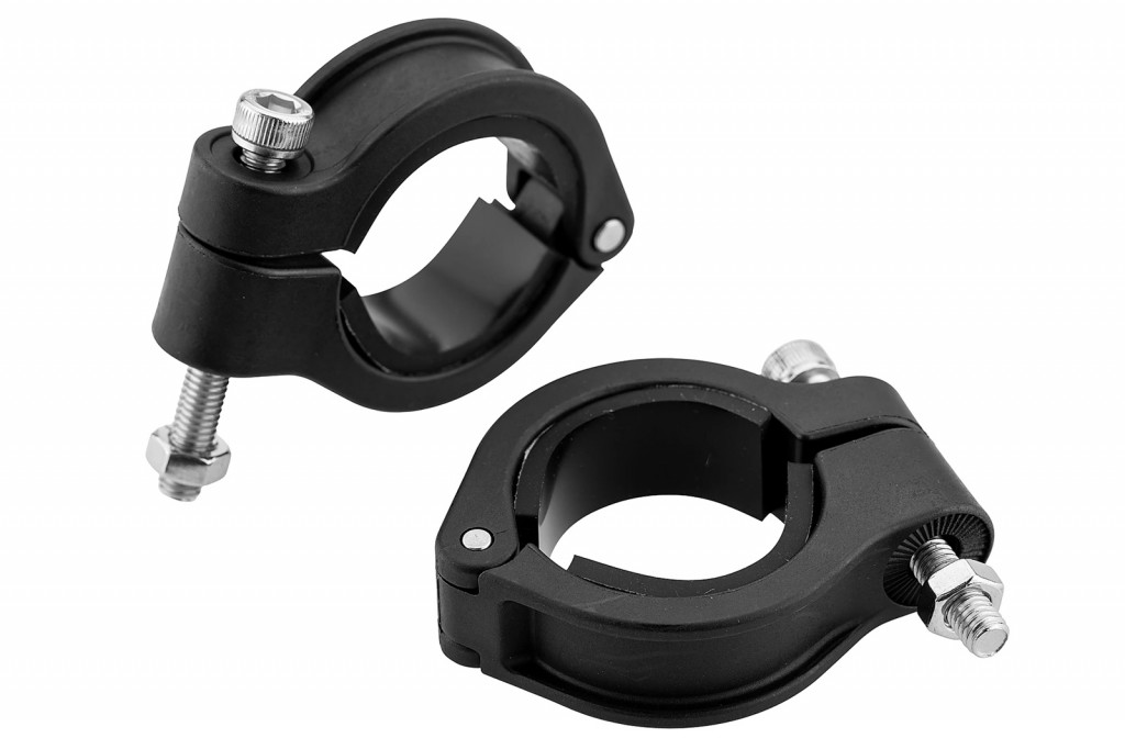 Clamp set PUIG Beam 3.0 22507N 33mm auxiliary lights Crni