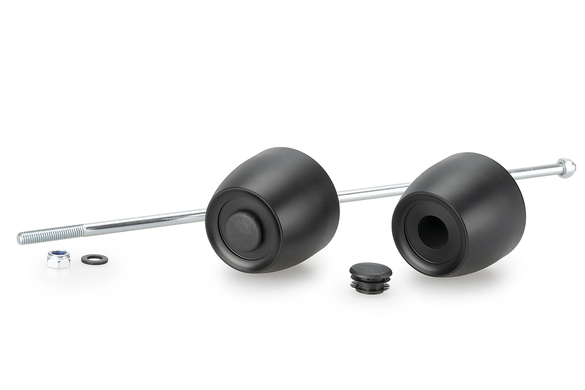 Axle sliders PUIG PHB19 22813N Crni without color caps, front