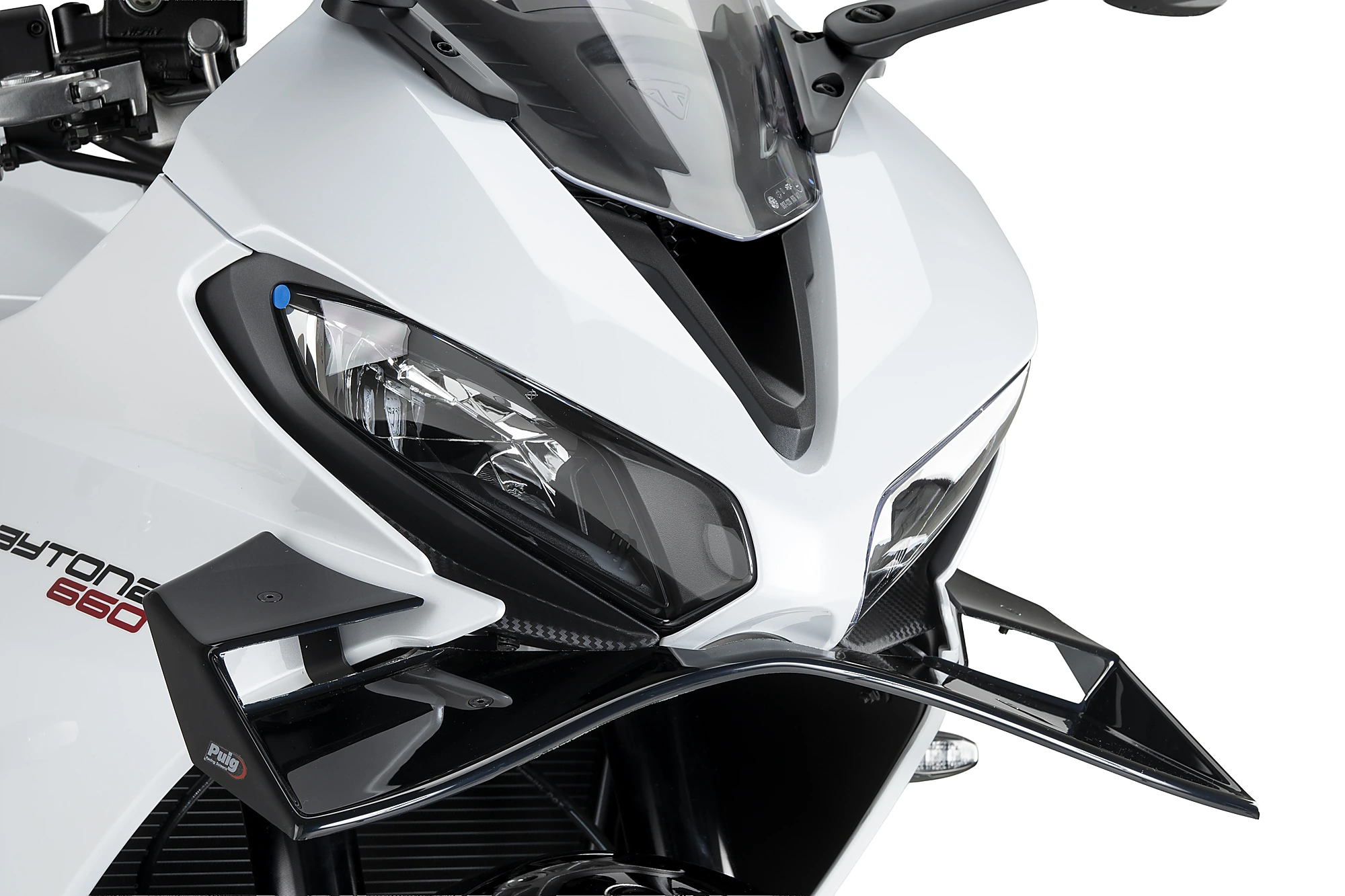 Frontal spoilers PUIG GP 22832N Crni for TRIUMPH Daytona 660 2024-2025