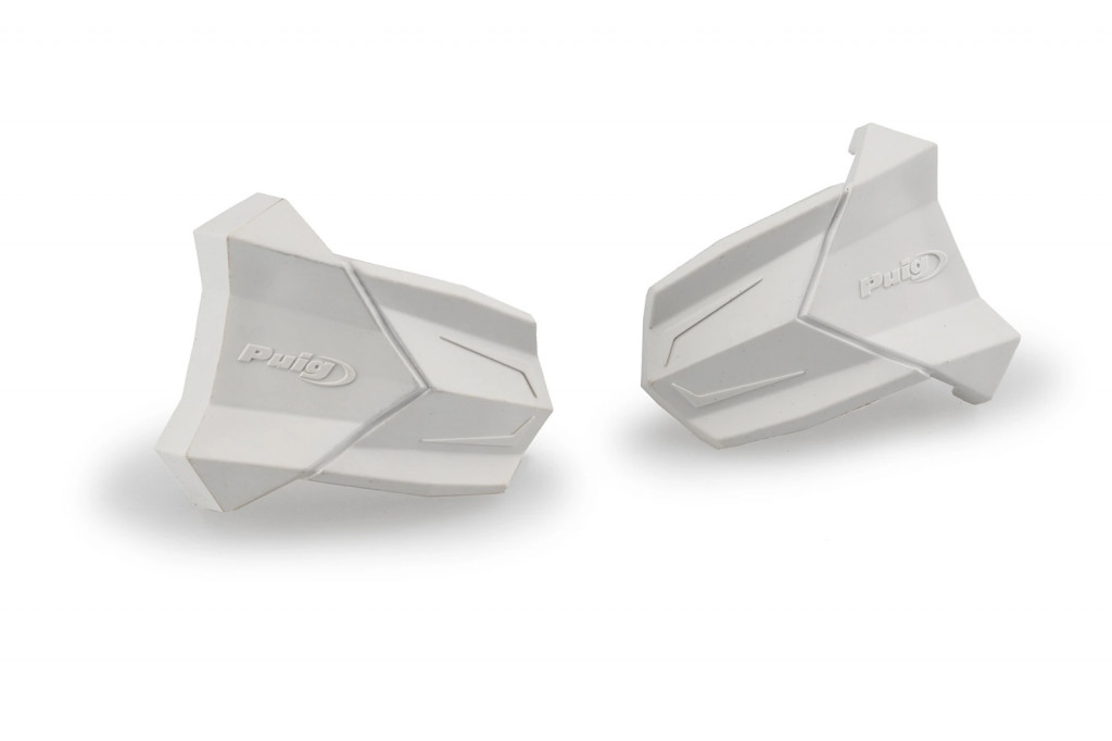Spare rubber end protector PUIG R19 3148B white
