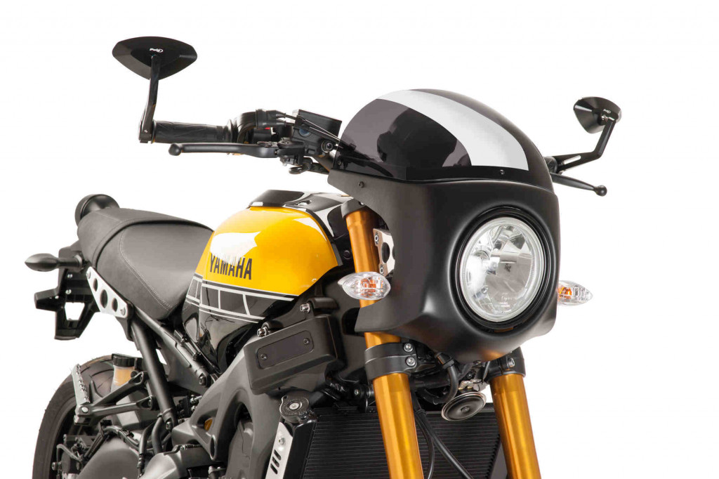 Windshield PUIG SEMI-FAIRING 8934F matt black dark smoke