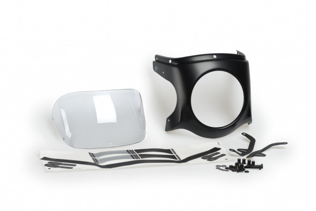 Windshield PUIG SEMI-FAIRING 9554W matt black transparent