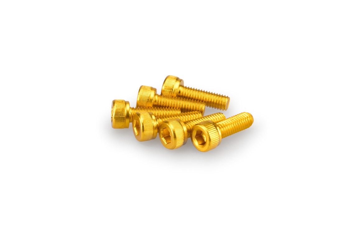 Screws PUIG ANODIZED 0146G yellow M5 x 15mm (6pcs)