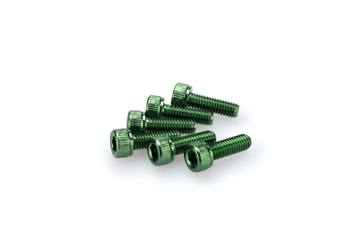 Screws PUIG ANODIZED 0146V green M5 x 15mm (6pcs)