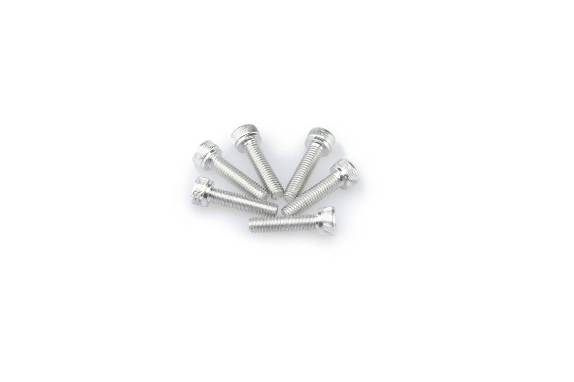 Screws PUIG ANODIZED 0147P silver M5 x 20mm (6pcs)